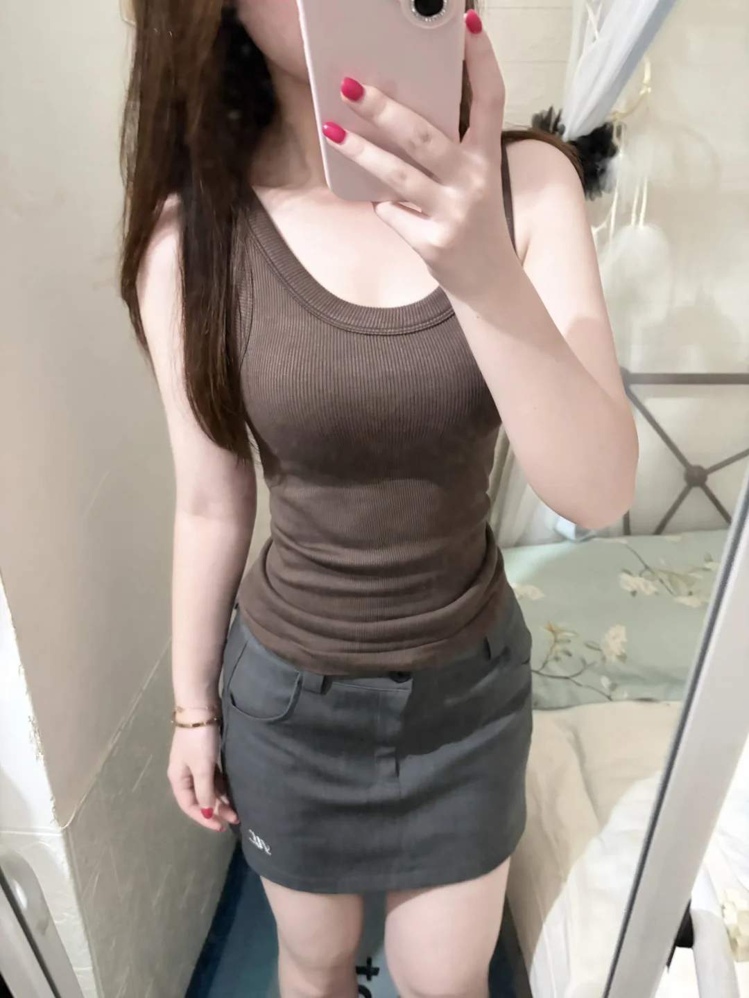 女大秋冬吊带打底分享