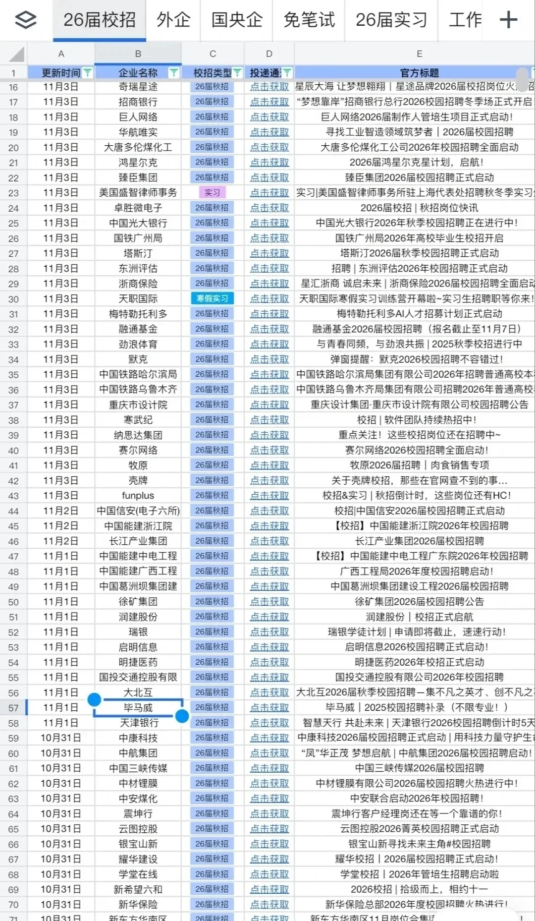 原来11月还有这么多秋招可投😍
