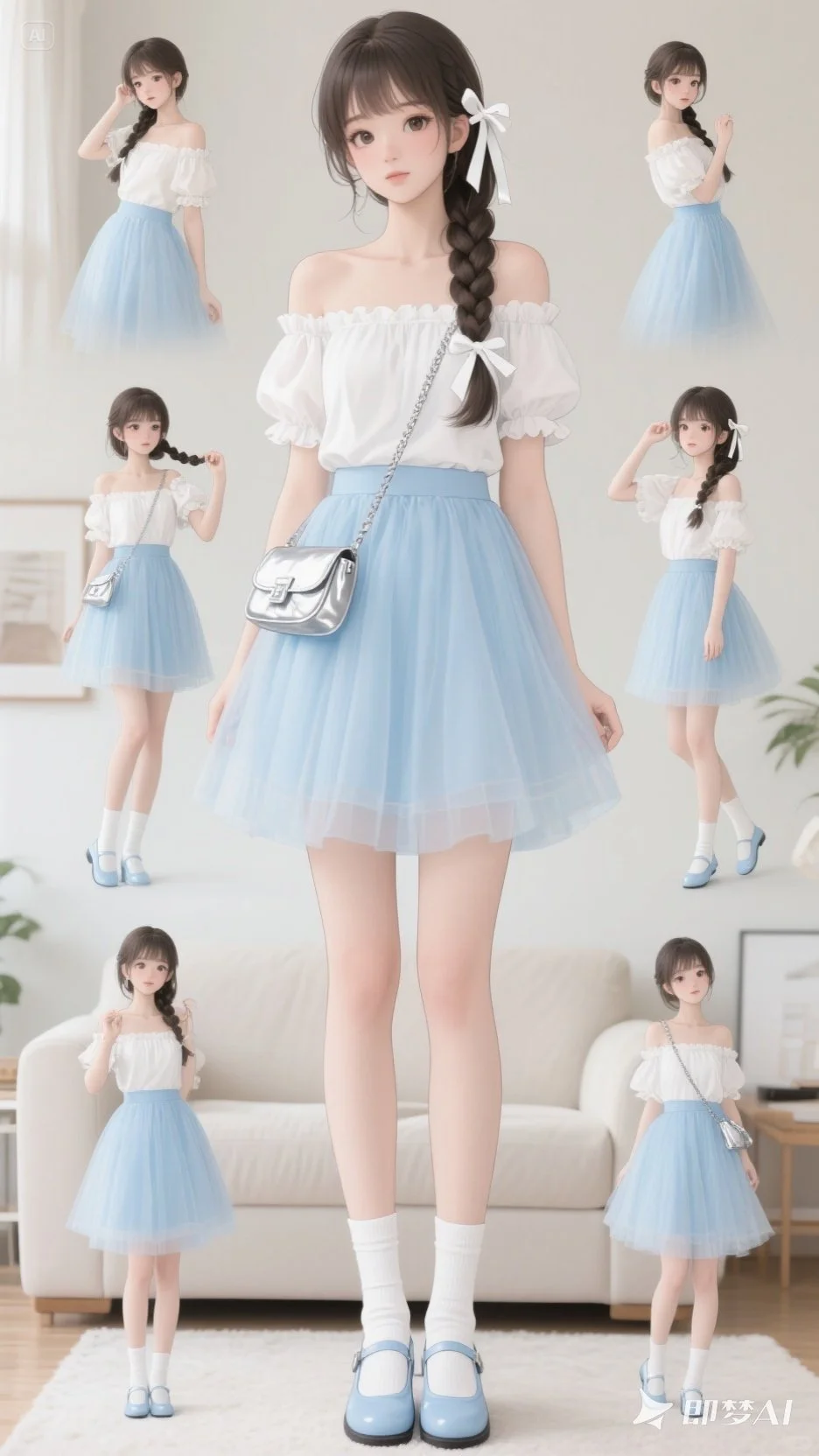 她太可爱了！少女感yyds！🩵