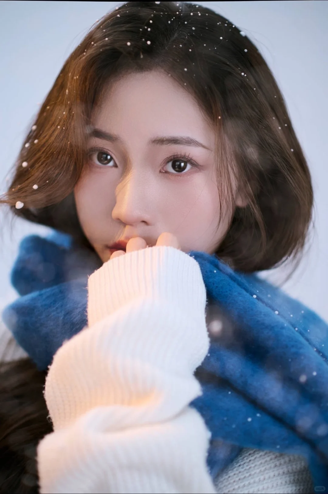 ❄️冬日氛围感拉满！被这条蓝围巾温柔到了～