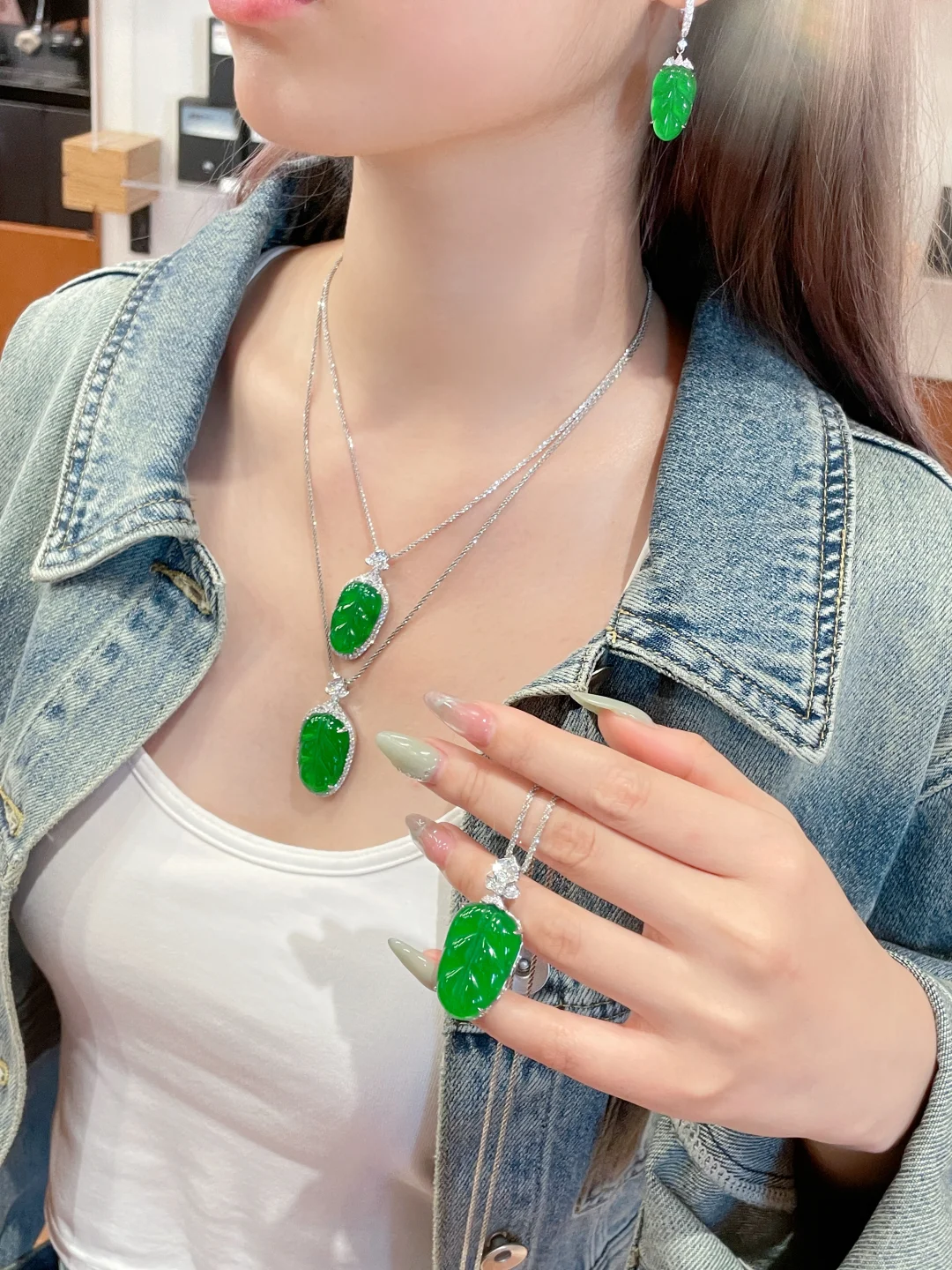 温柔又知性的满绿叶子吊坠们～🍃