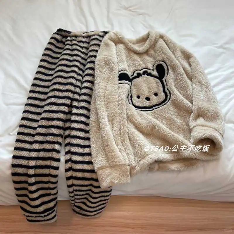 秋冬季睡衣少女珊瑚绒2025新款加厚法兰