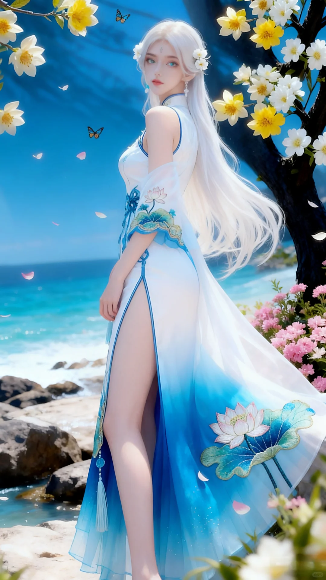 国漫女神穿上现代装小白