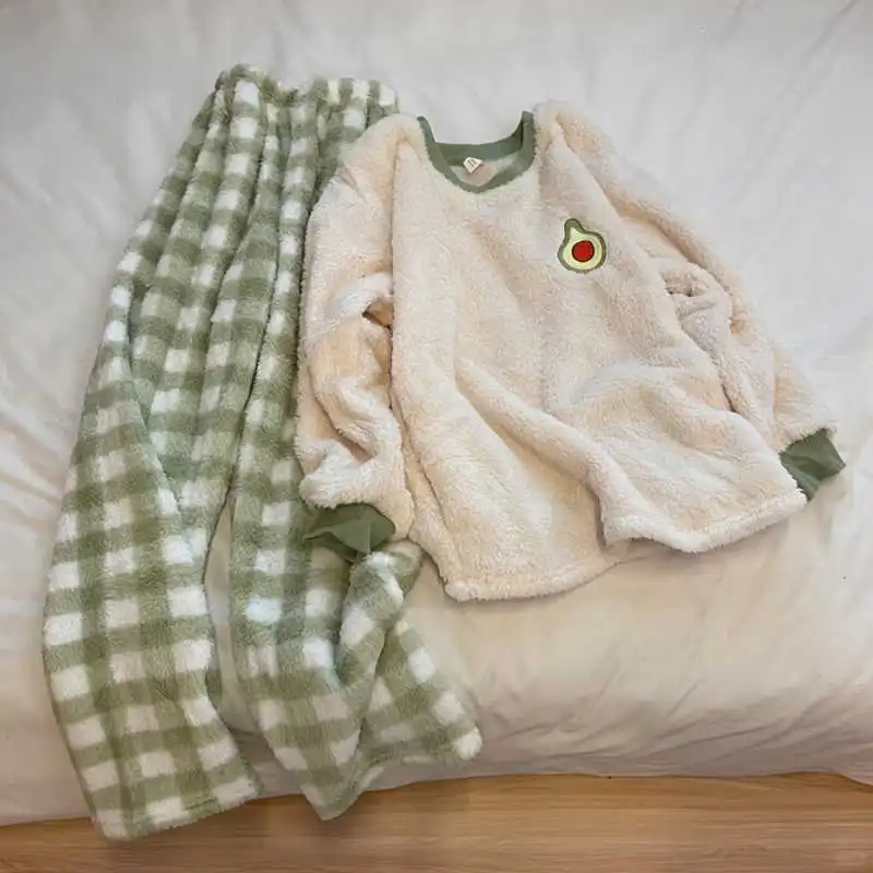 秋冬季睡衣少女珊瑚绒2025新款加厚法兰