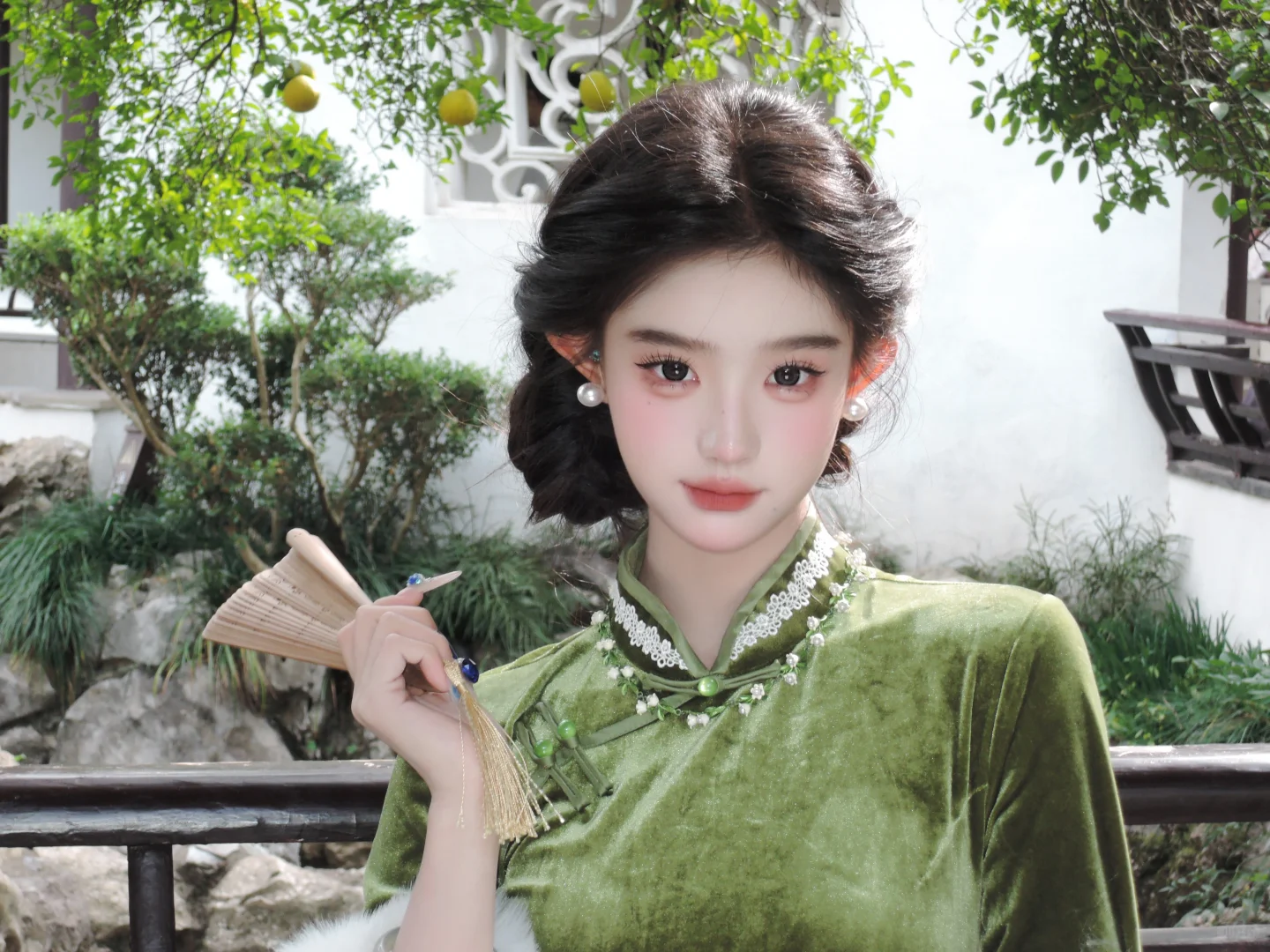 我是不会放弃来南京拍这么贵气的旗袍妆的!