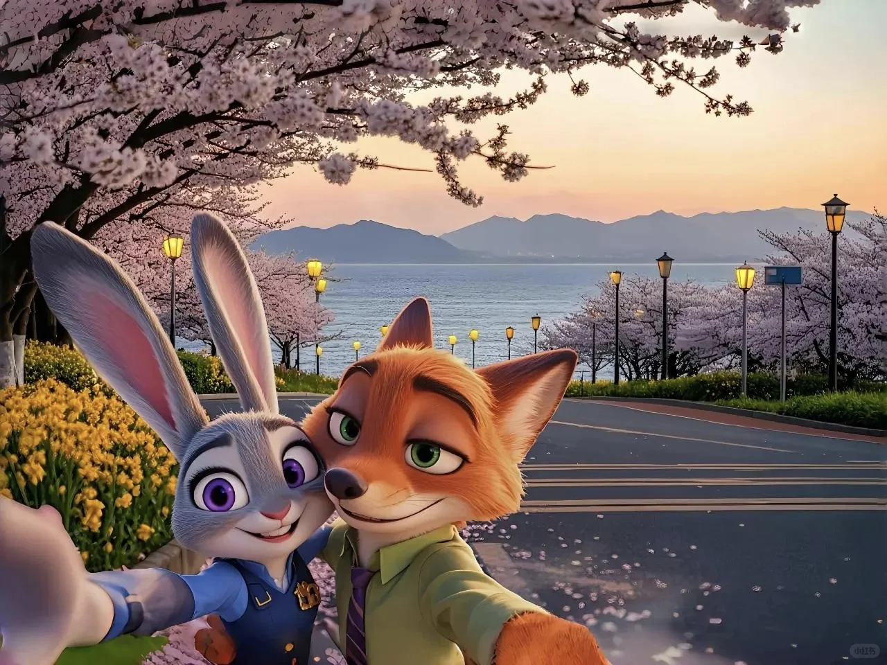 壁纸分享｜🌸 朱迪与尼克的梦幻之旅