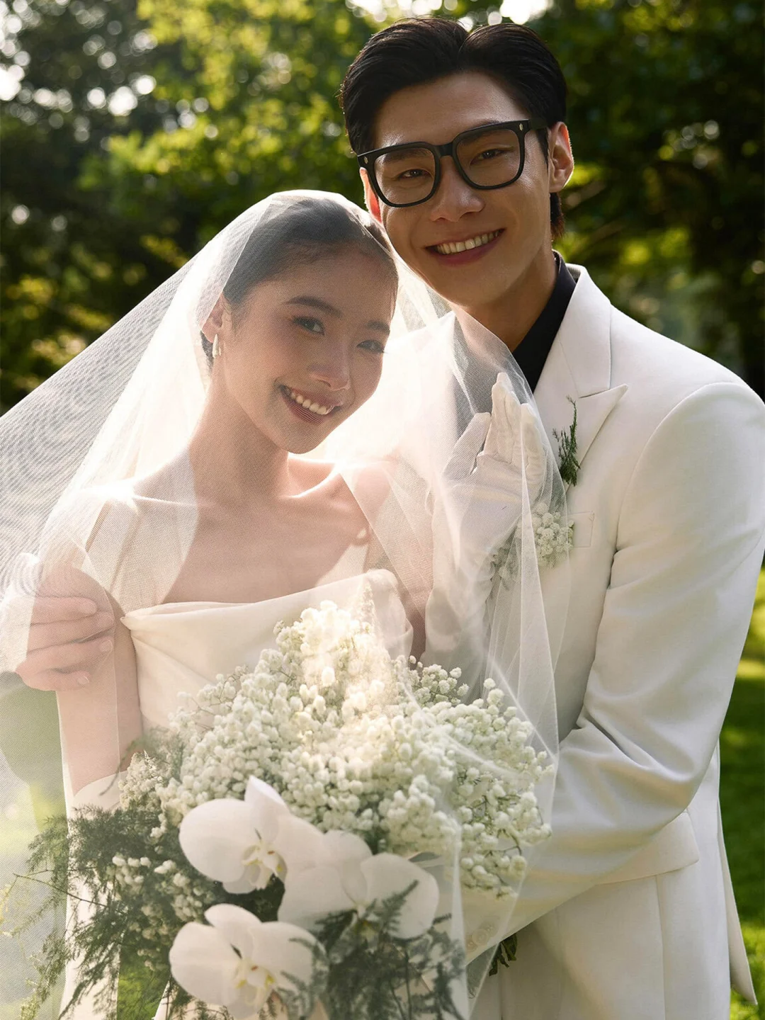 快来抄作业❗️这组森系婚照完全是韩女天菜