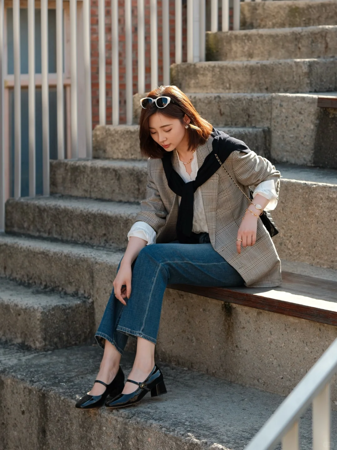 前年在复古集市上300块买的西装外套