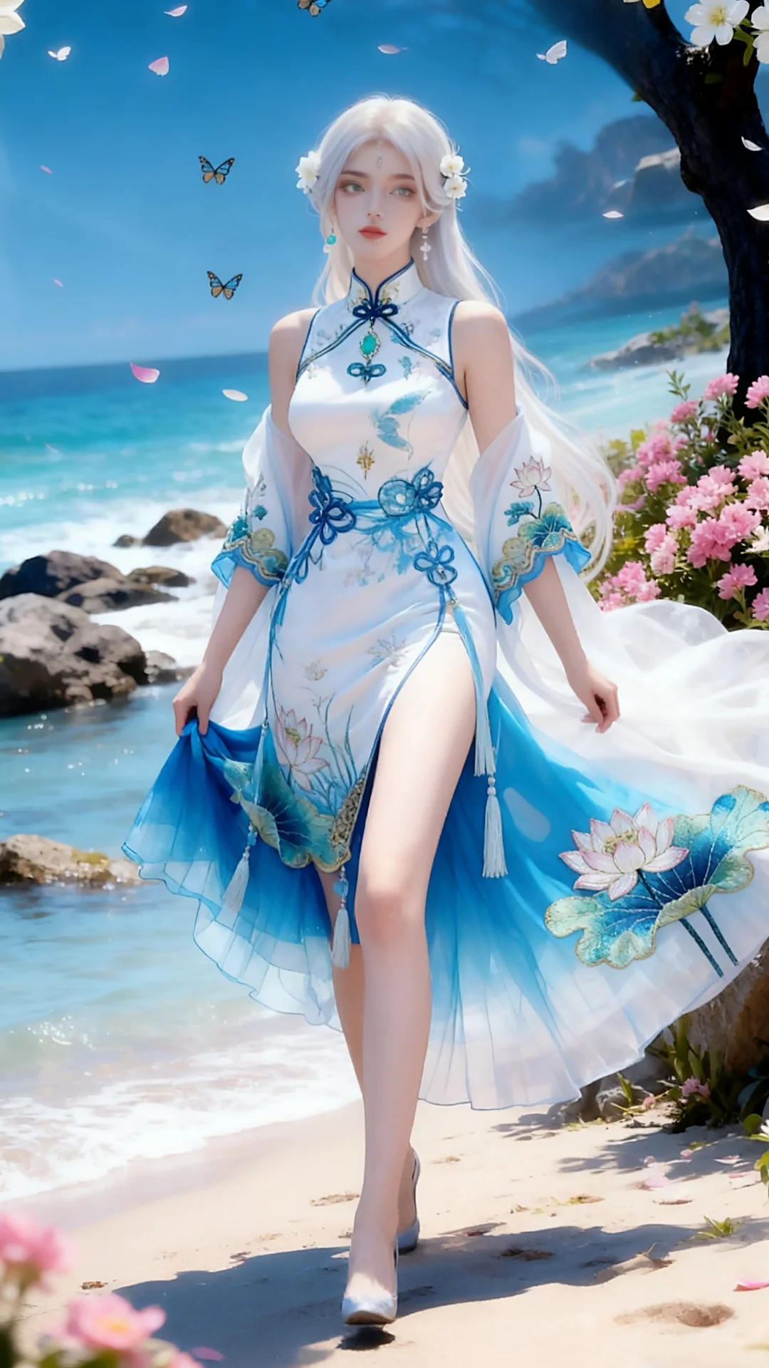 国漫女神穿上现代装小白