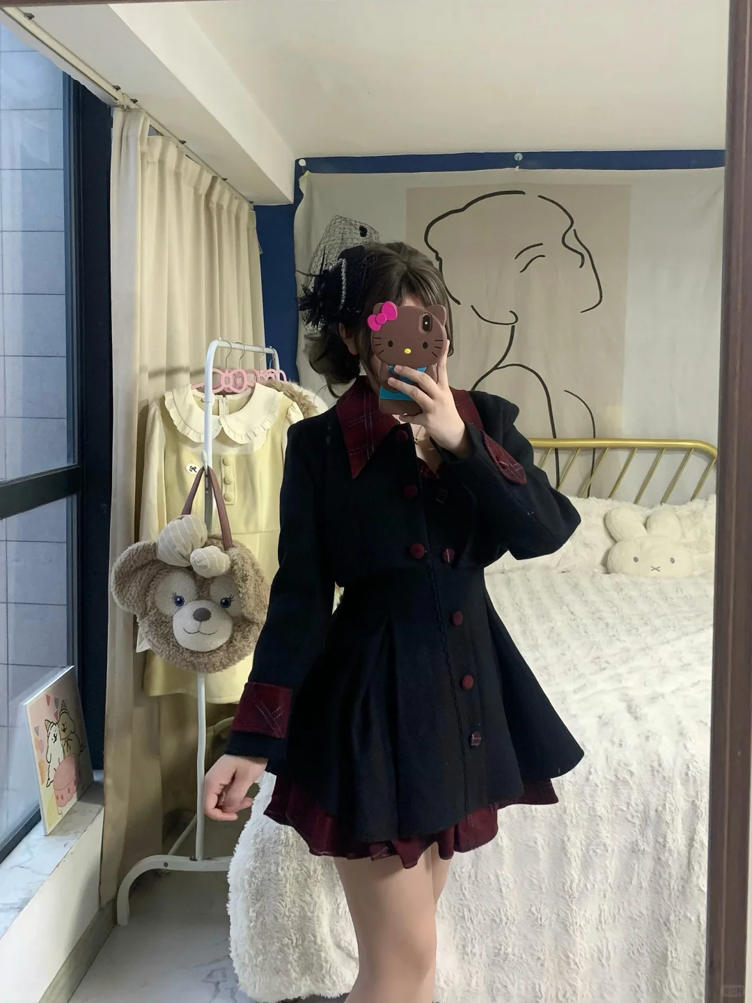 🎀毛呢拼接两件套完全就是我的菜！韩系甜美～