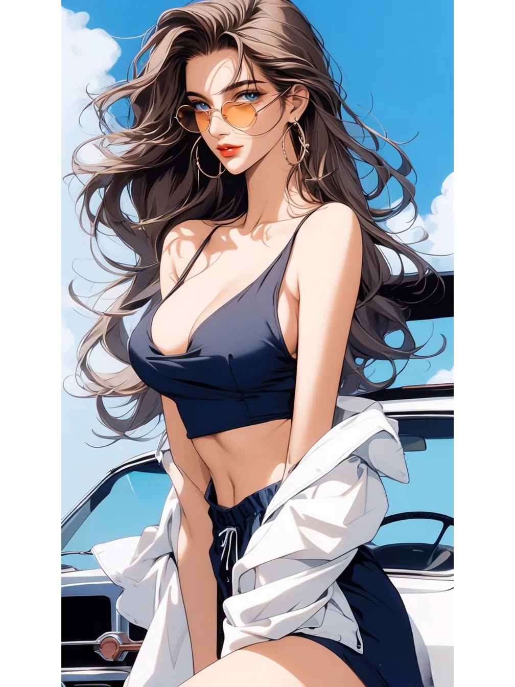 💖#AI创作#帅气女生#海风系列1