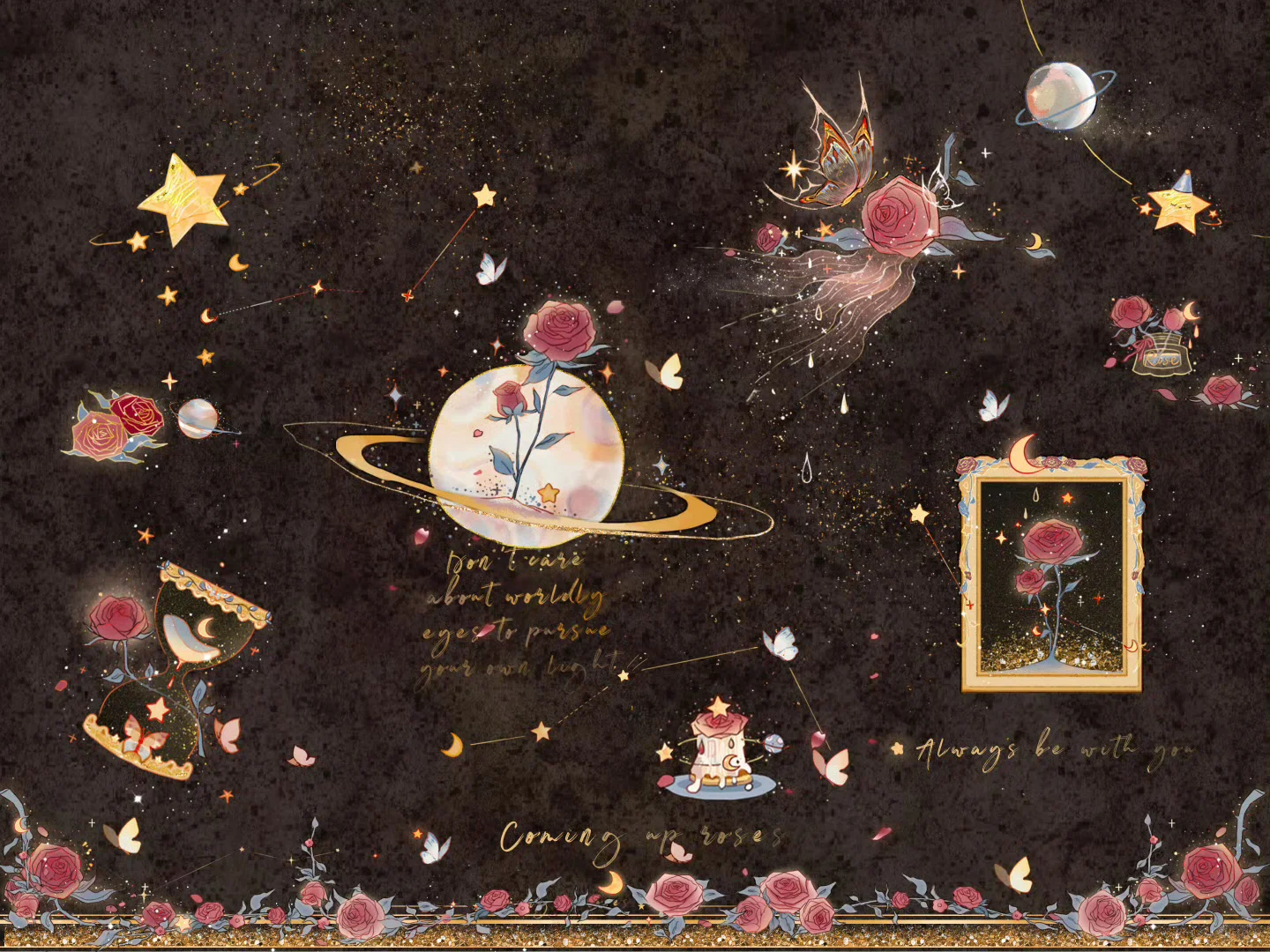 浪漫入侵 | 玫瑰星球电脑iPad壁纸来袭