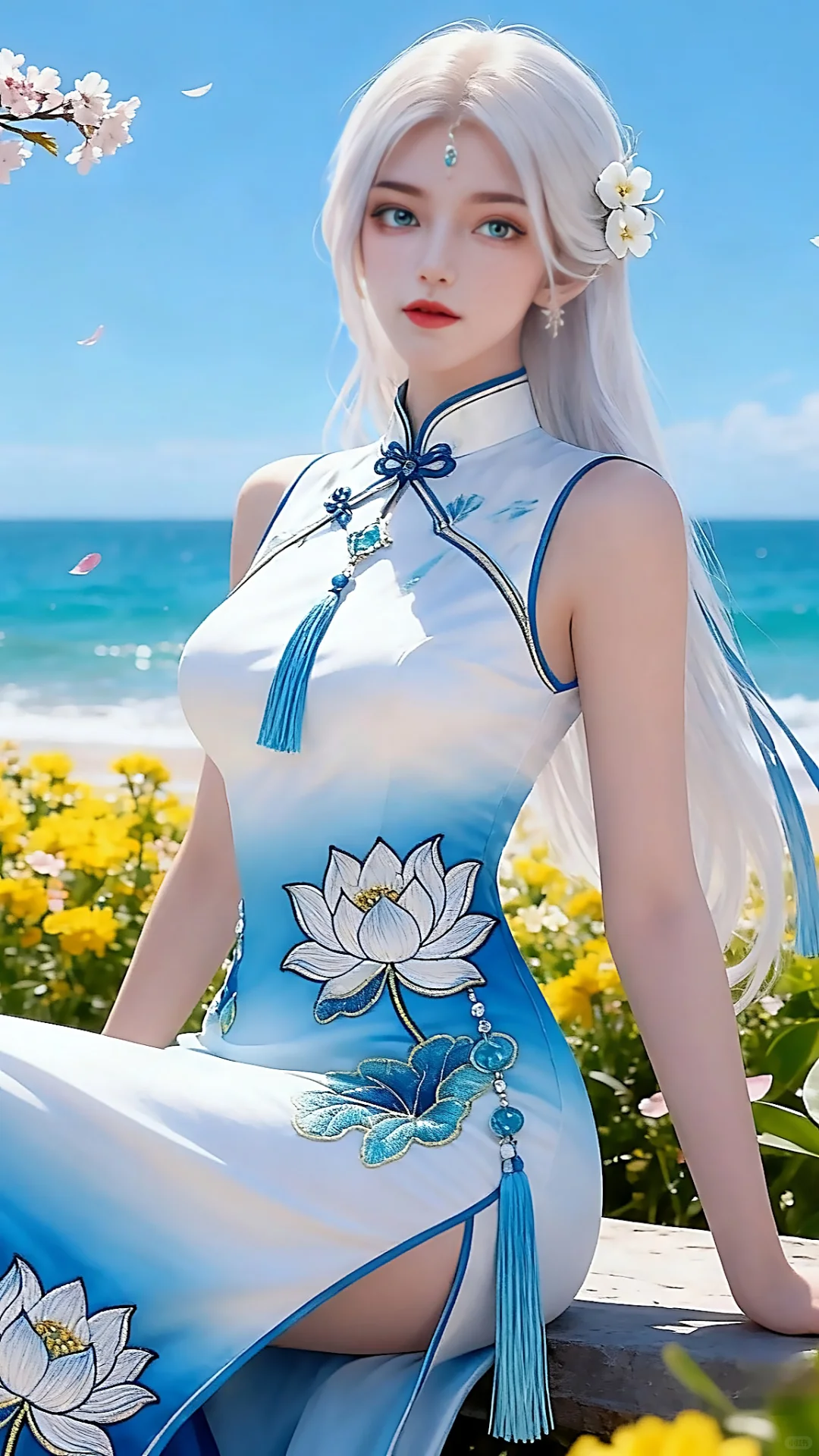 国漫女神穿上现代装小白