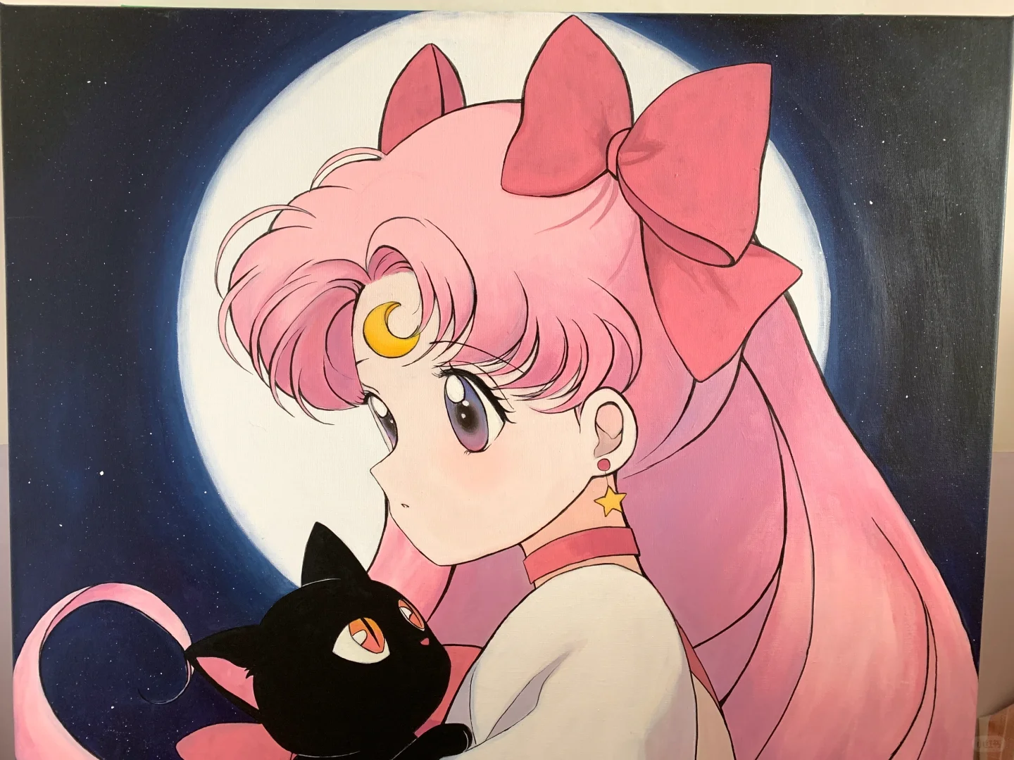 丙烯画|《美少女战士》装饰画手绘过程