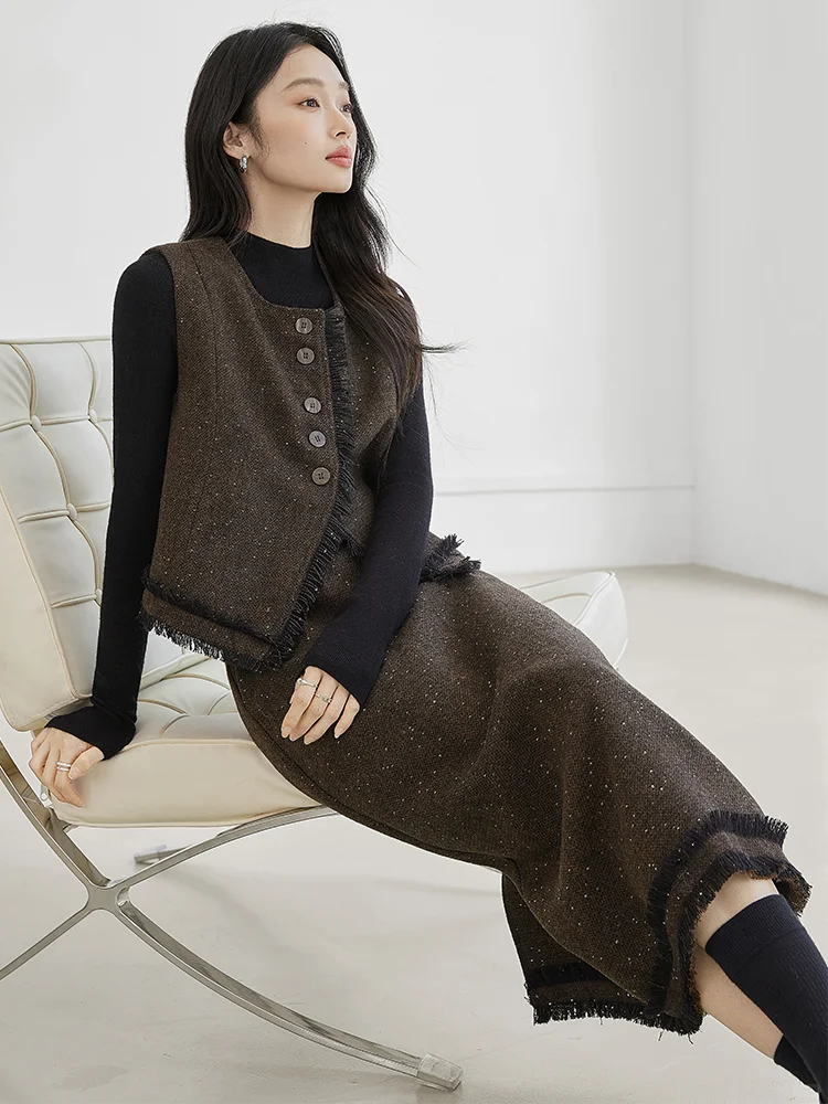 对白DUIBAI｜「冬日雅事」静奢小香风套装