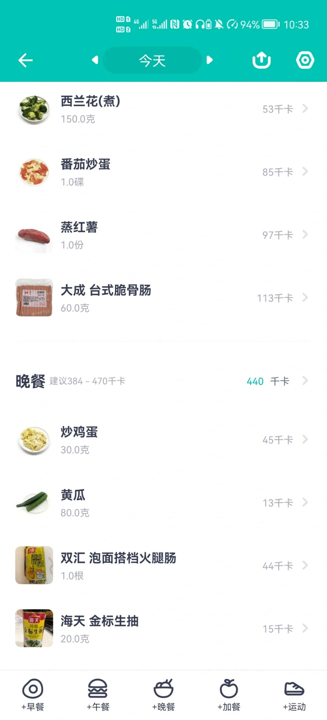 在校女大学生减肥第93天