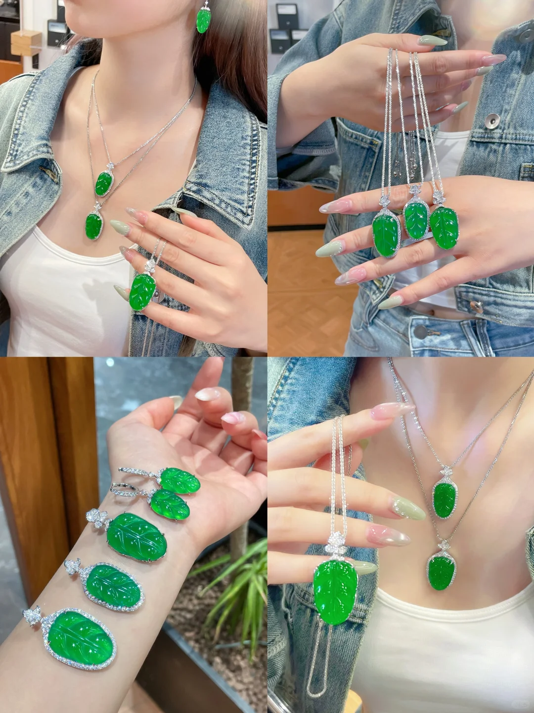 温柔又知性的满绿叶子吊坠们～🍃