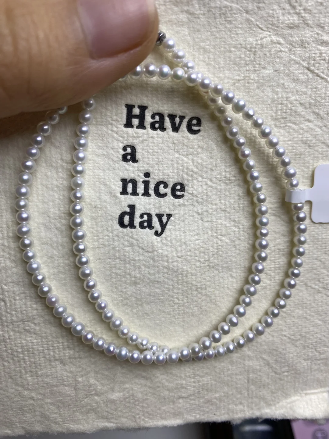 天然淡水珍珠项链3-3.5mm 两位数超级福利！