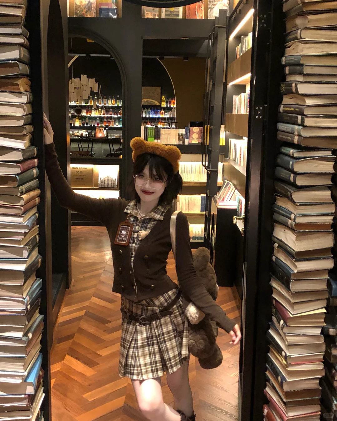 我晕！古着vintage格拼接假两件好有感觉欸～