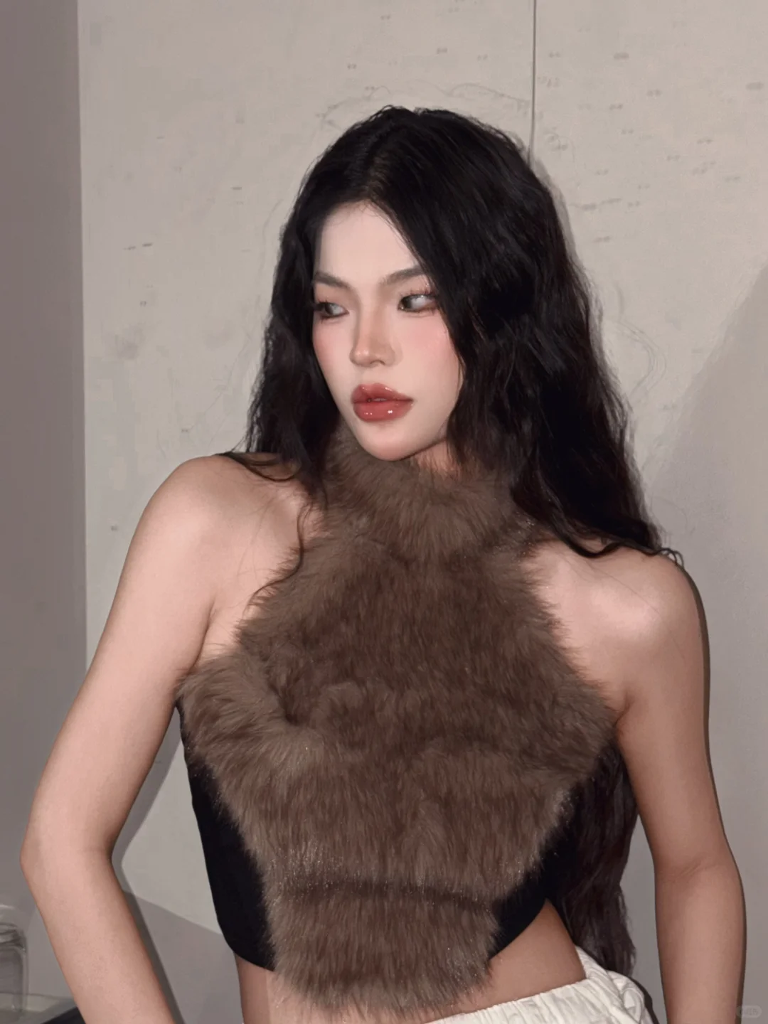 辣妹高级感毛毛领真的爱了！