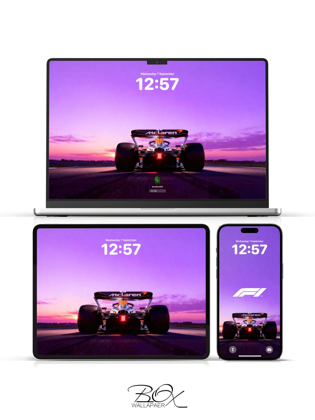 动态壁纸｜F1迈凯伦紫色晚霞里的出场仪式🏎️