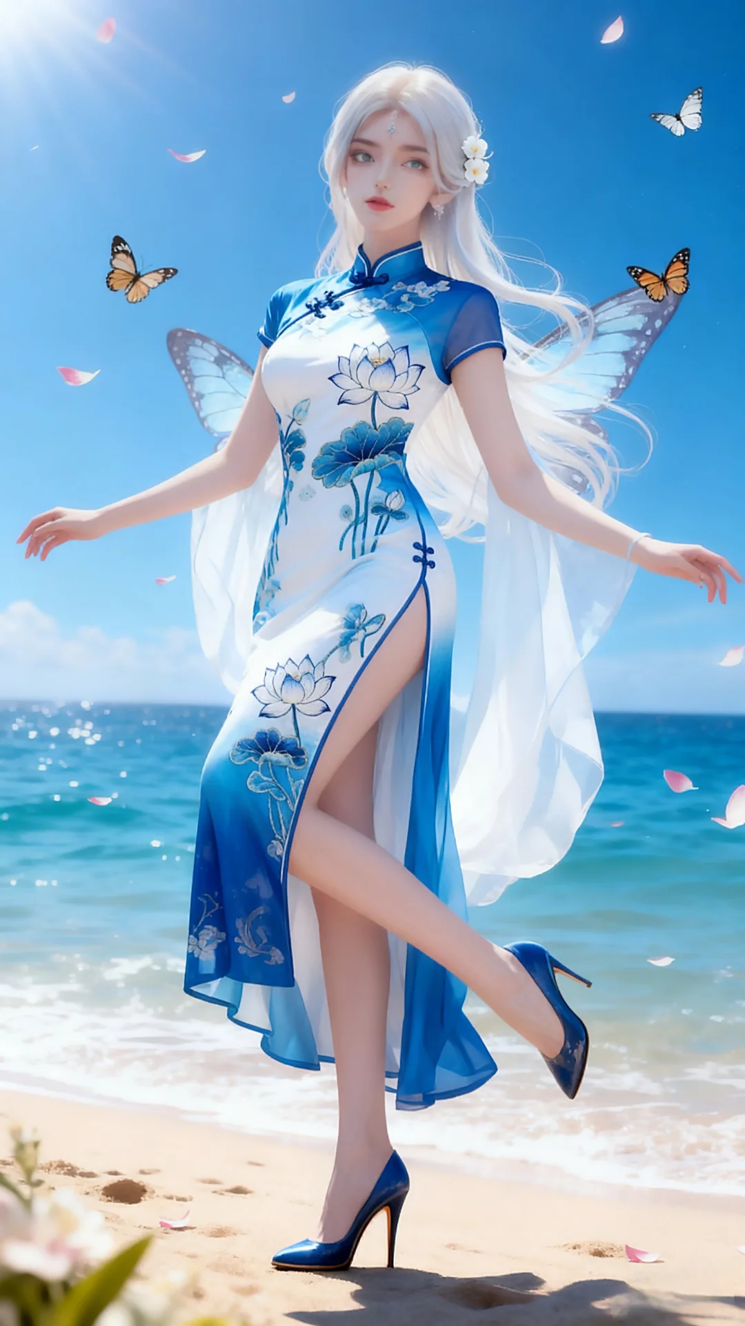 国漫女神穿上现代装小白