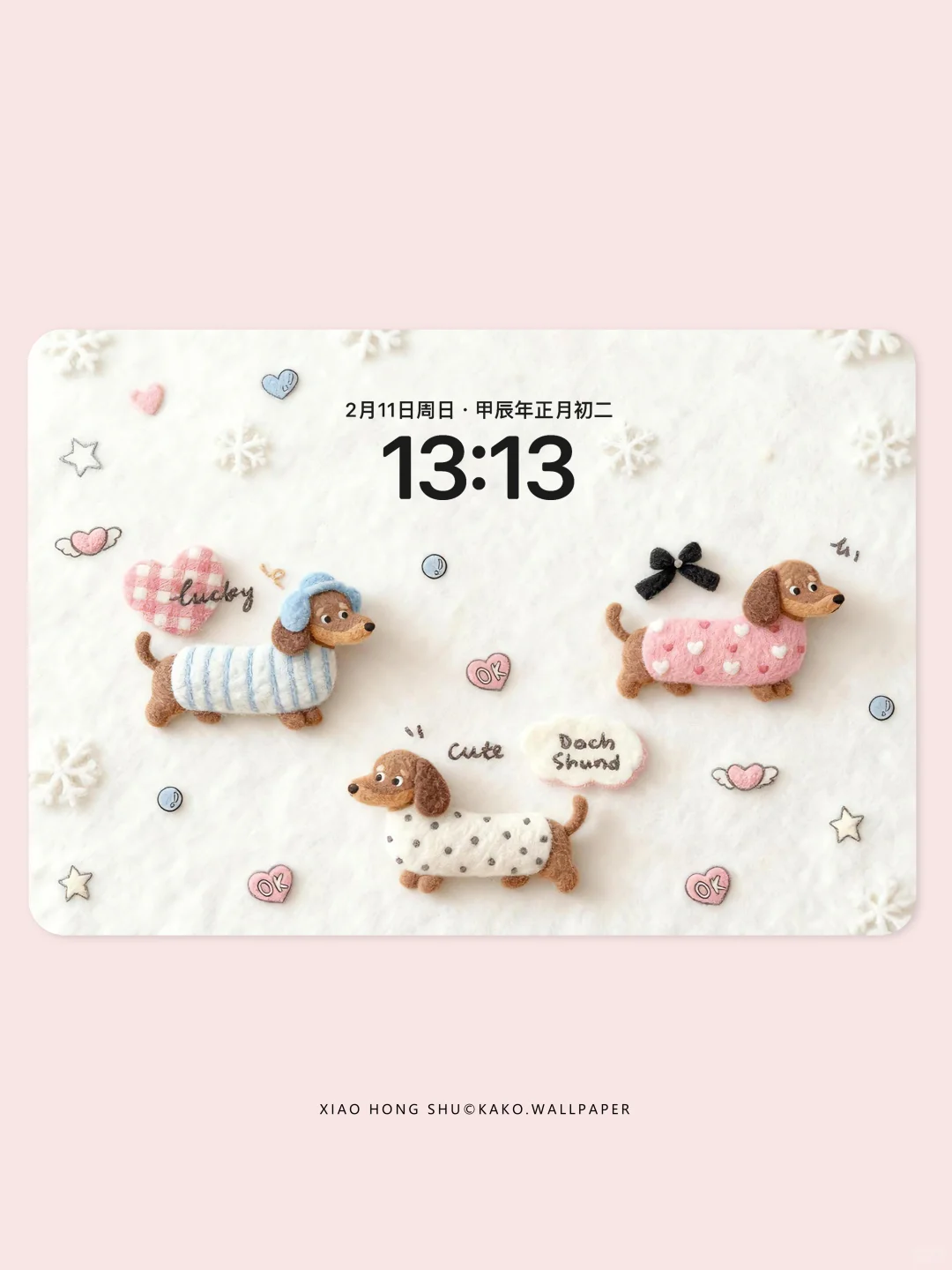 iPad 壁纸｜毛绒腊肠狗｜169