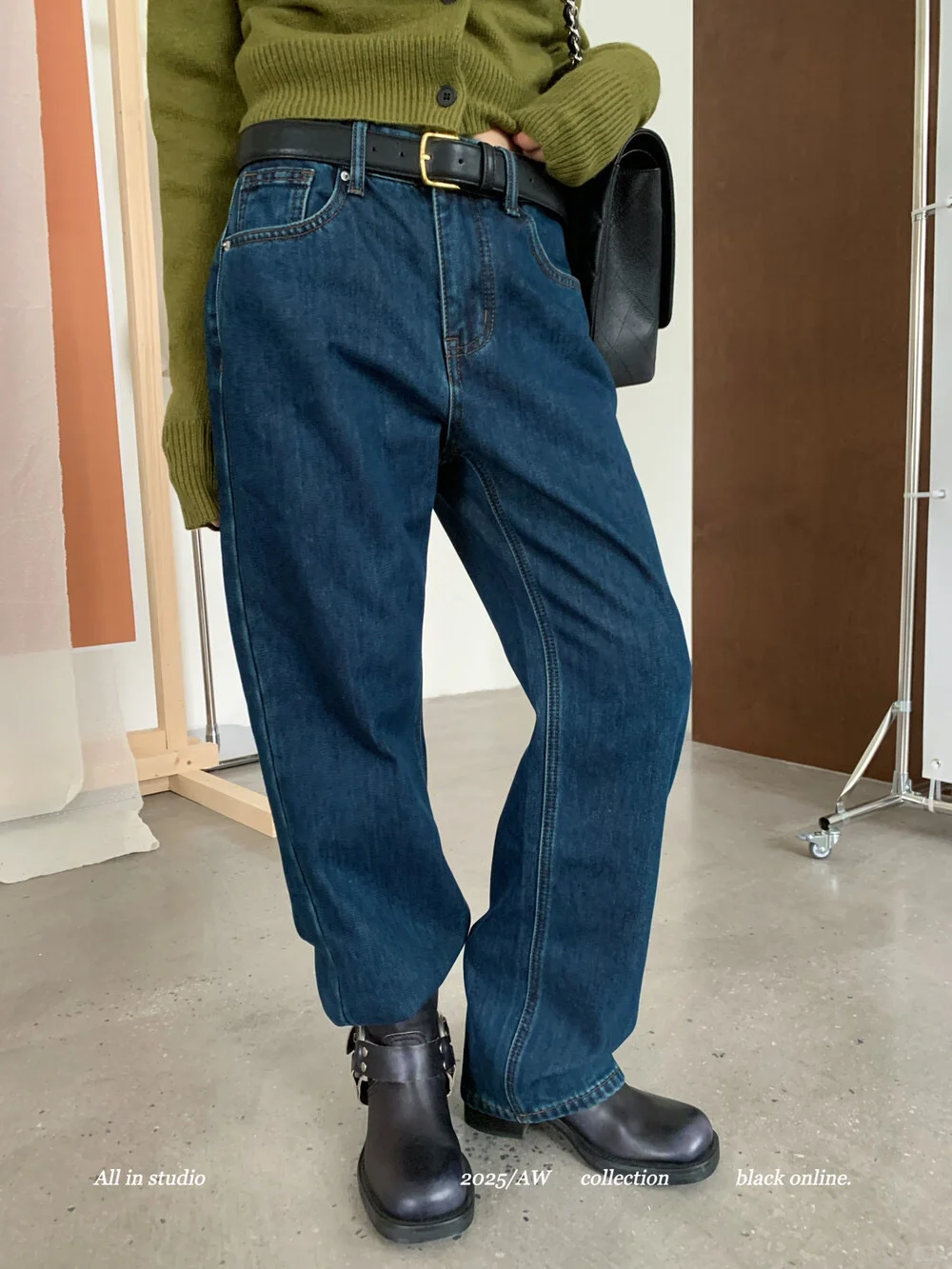 今天穿的又韓又高级🫒复古绿毛衣