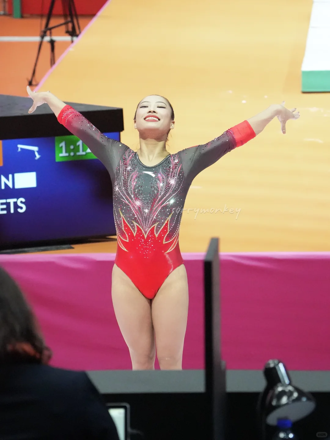 有此酷飒辣妹进入中国体操🖤❤️