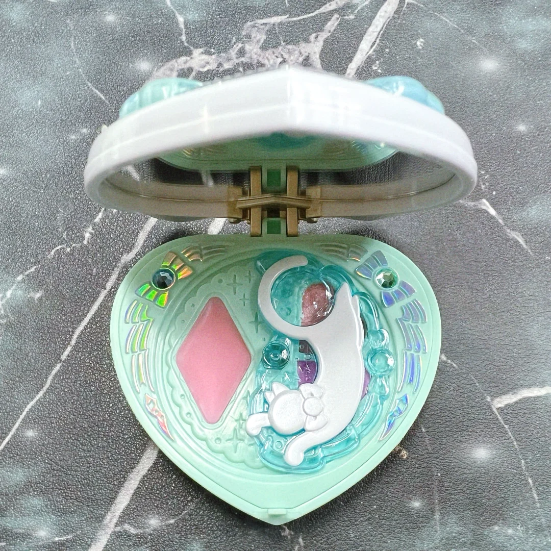 颜值超高的✨闪亮猫咪粉盒🐱💙💚