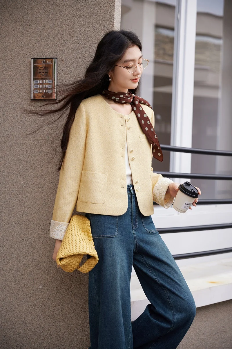 香影lookbook💛小香风·小个子早秋外套