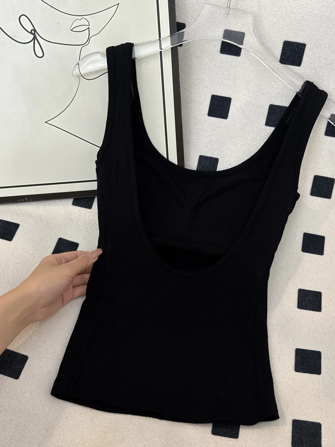 实况！！黑色大露背太辣了幸亏吊牌剪得快！