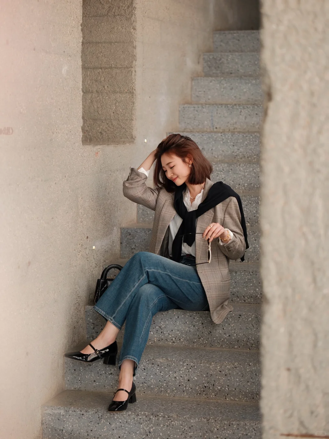 前年在复古集市上300块买的西装外套