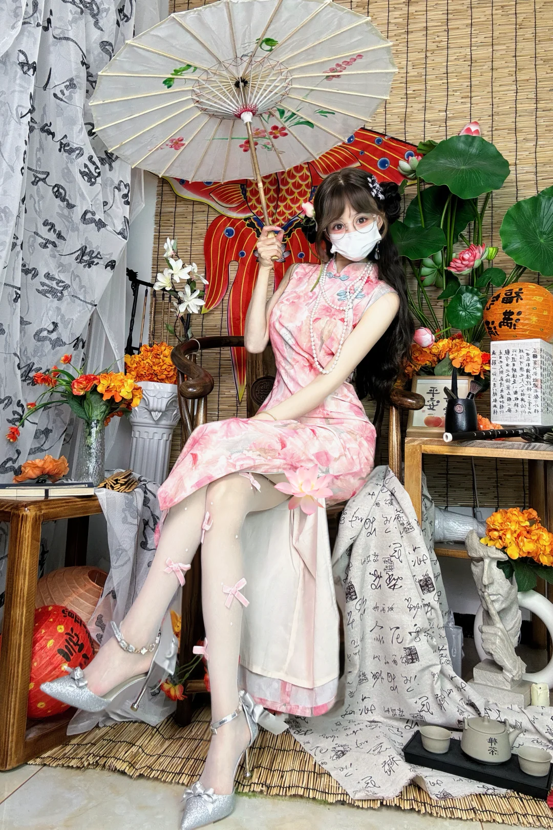 是迷人的粉色旗袍！！！