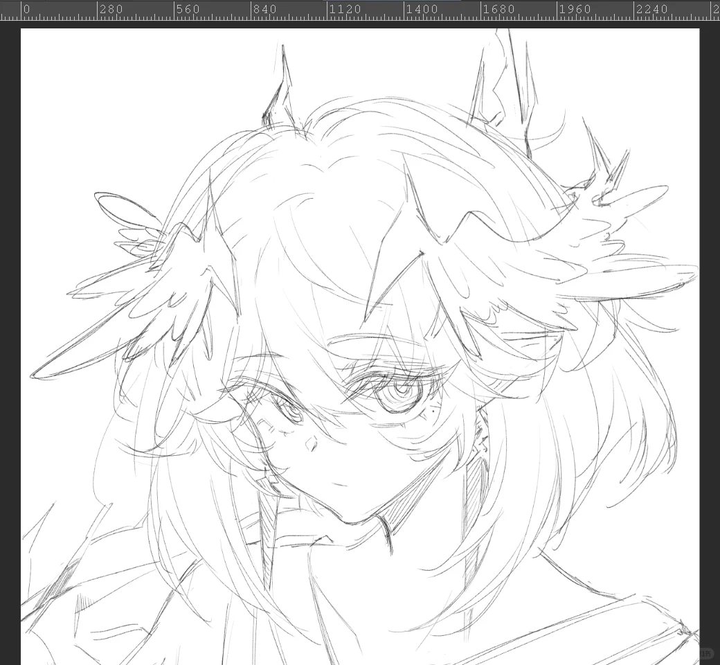 半夜睡不着爬起来画小小罗