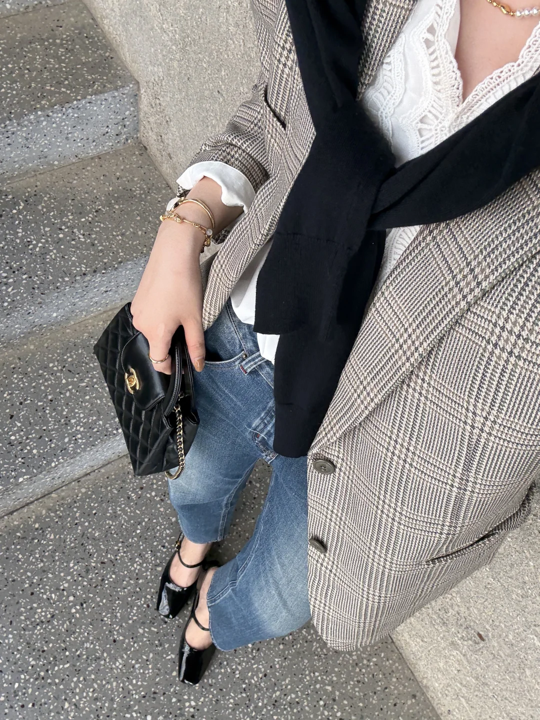 前年在复古集市上300块买的西装外套