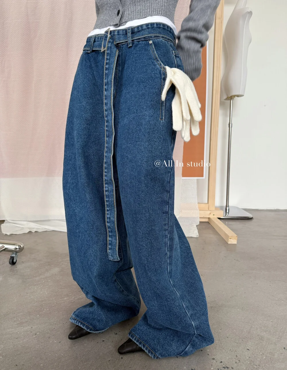 冬日百搭牛仔裤！遮胯显高显腿长✔️🔹