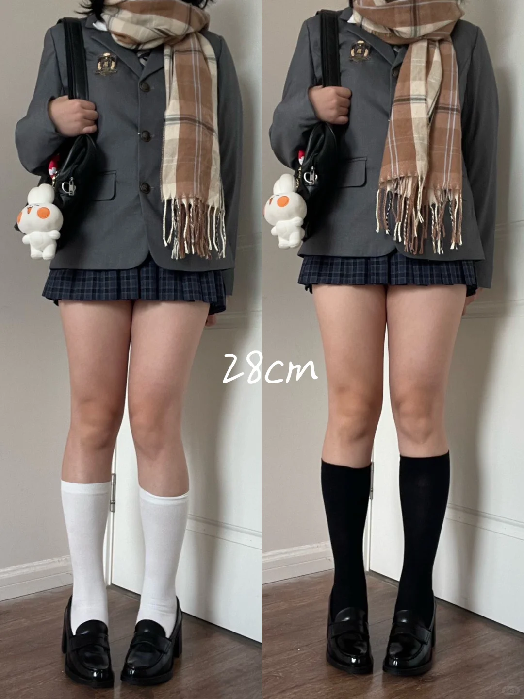 不同长度jk袜子对比～