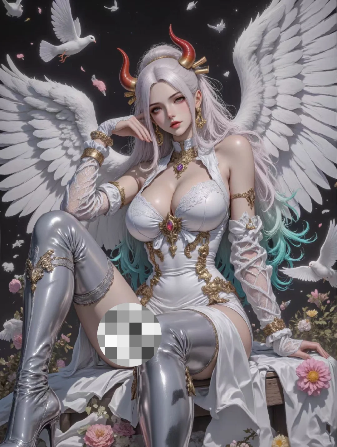 画个白天使吧！