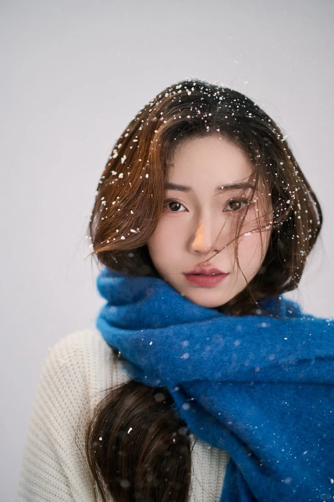 ❄️冬日氛围感拉满！被这条蓝围巾温柔到了～