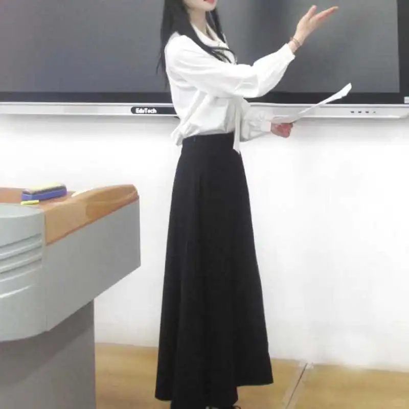 🌙白色衬衫女新款大学生教师穿搭教资面