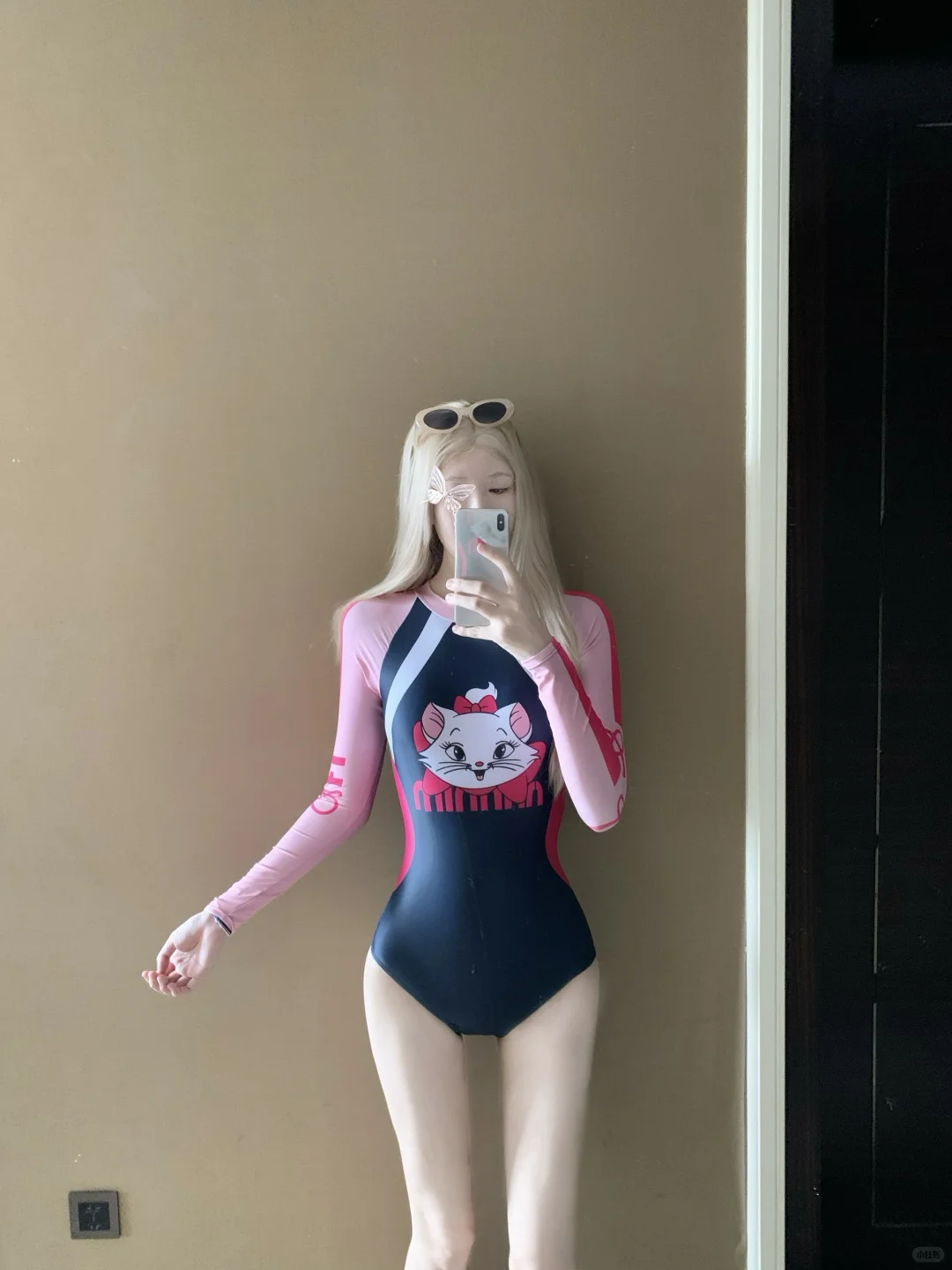 今日份游泳穿搭🏊‍♀️藏蓝色泳衣