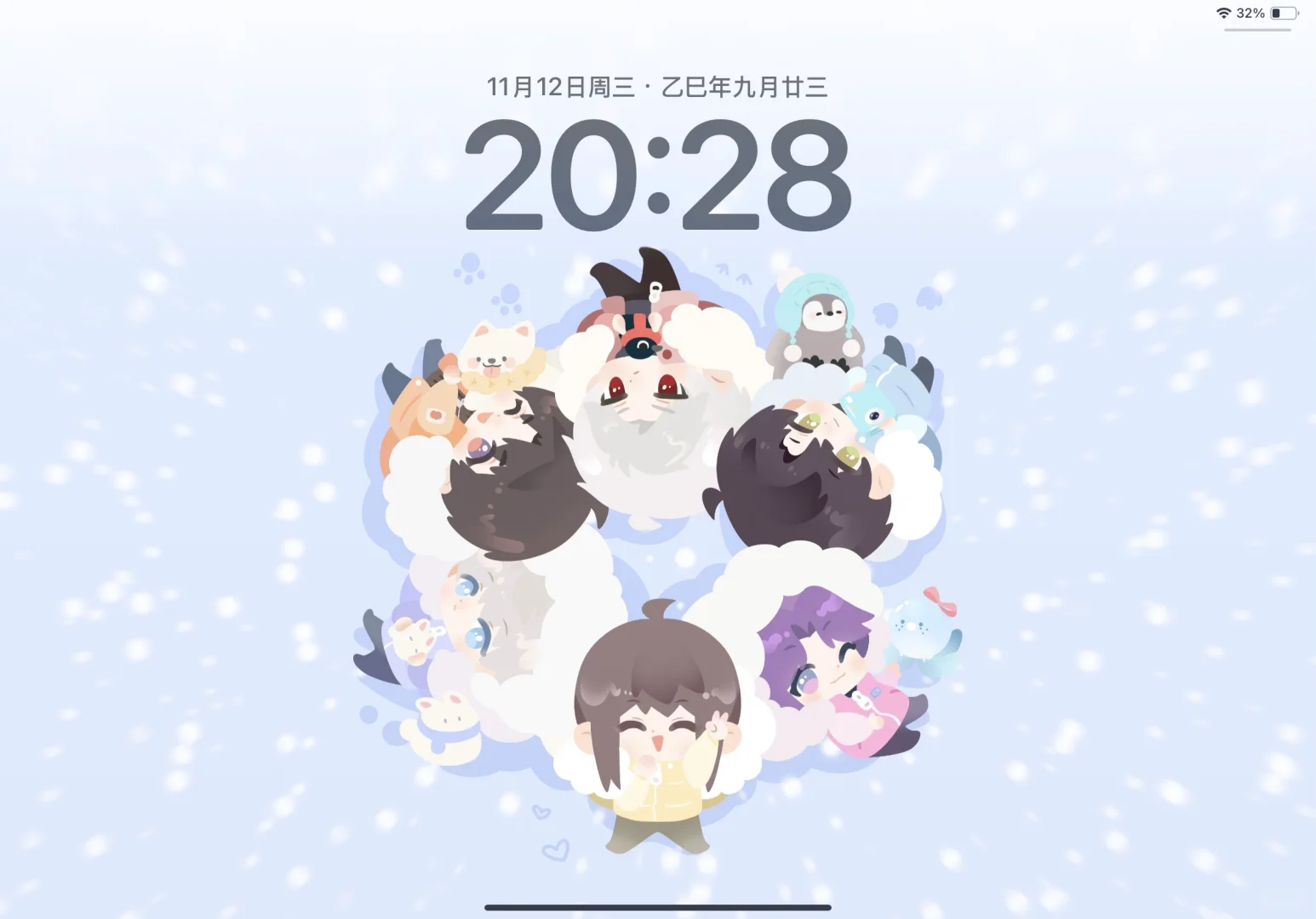 冬日壁纸⭐🍐🐟🚗🍎