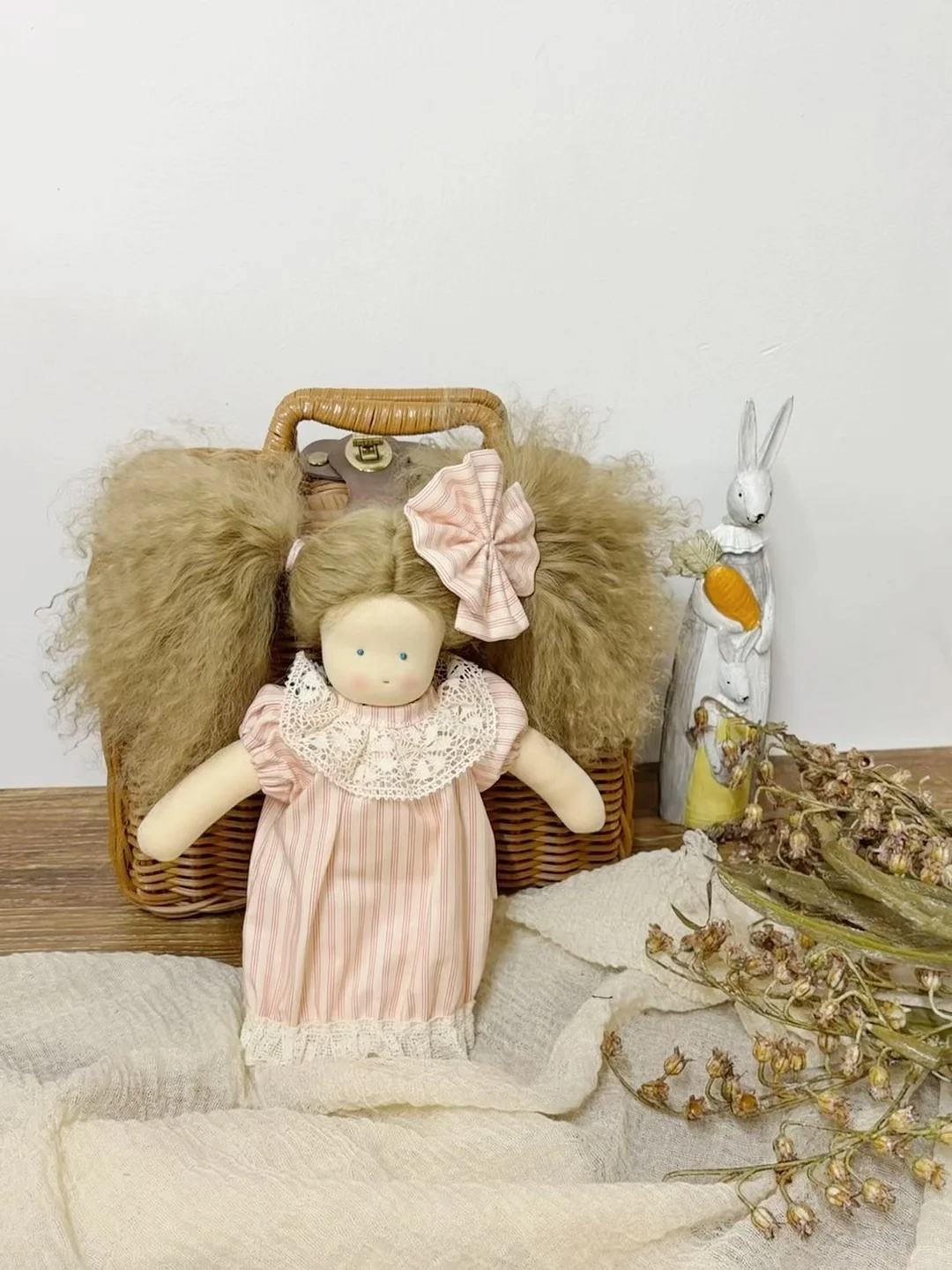 客订|温暖甜美的条纹裙娃娃💒🐻