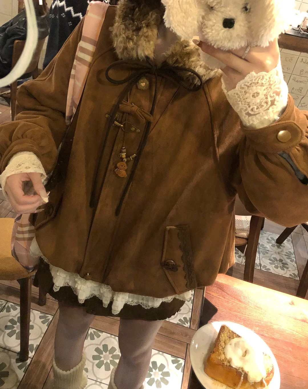 古早味日系🧸淘到超特别的vintage花苞外套！