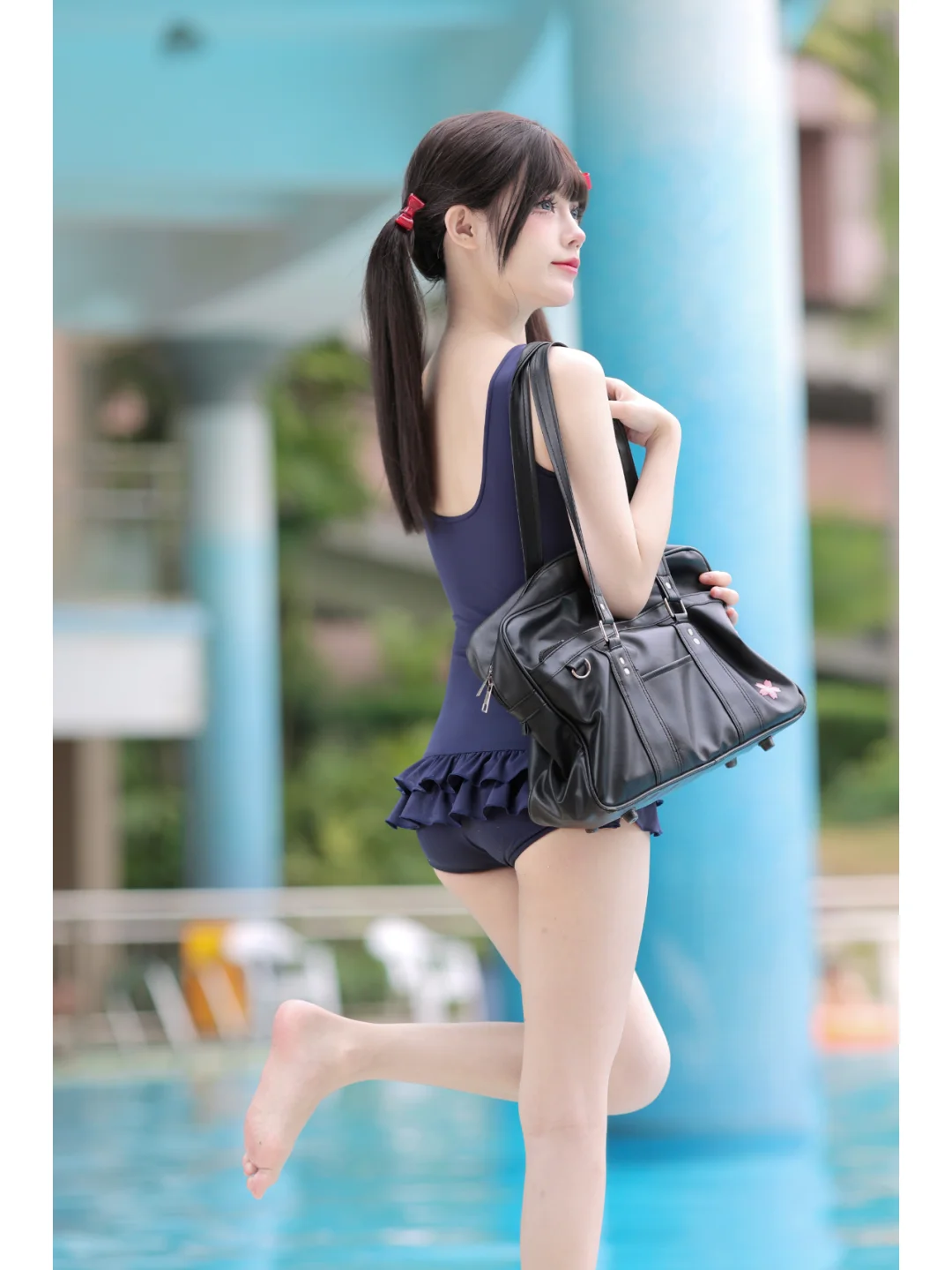 坠萌的草莓连体泳衣诞生啦！