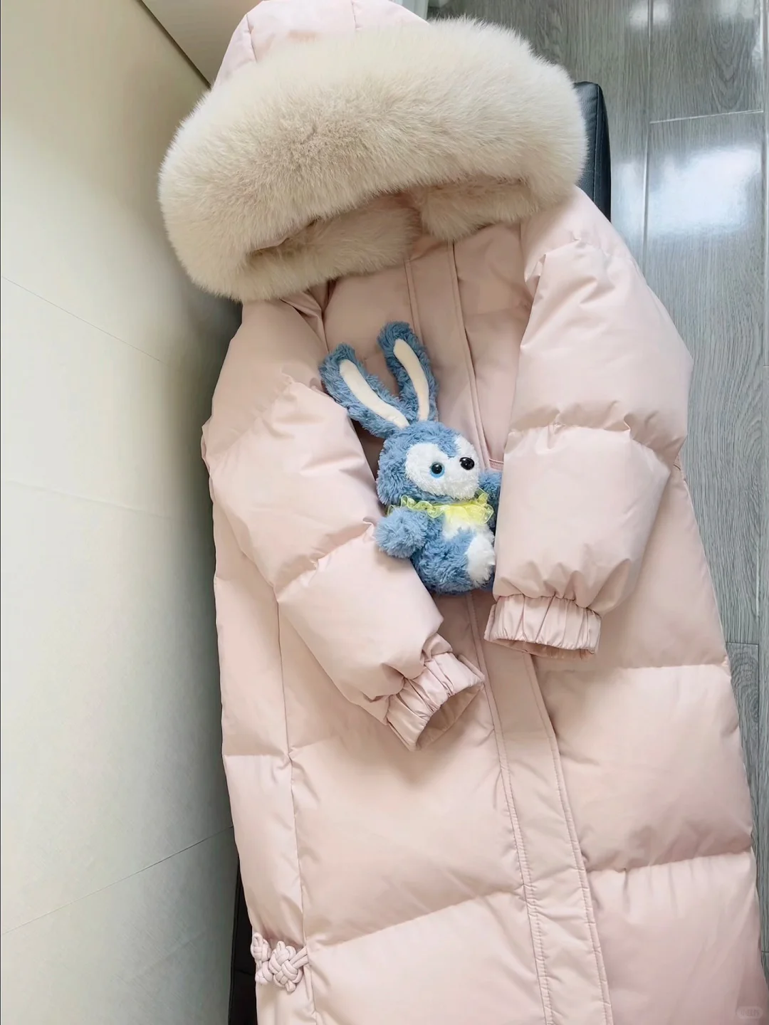 5G入冬❄️这冰雾粉长款羽绒服🍧好甜美好显白