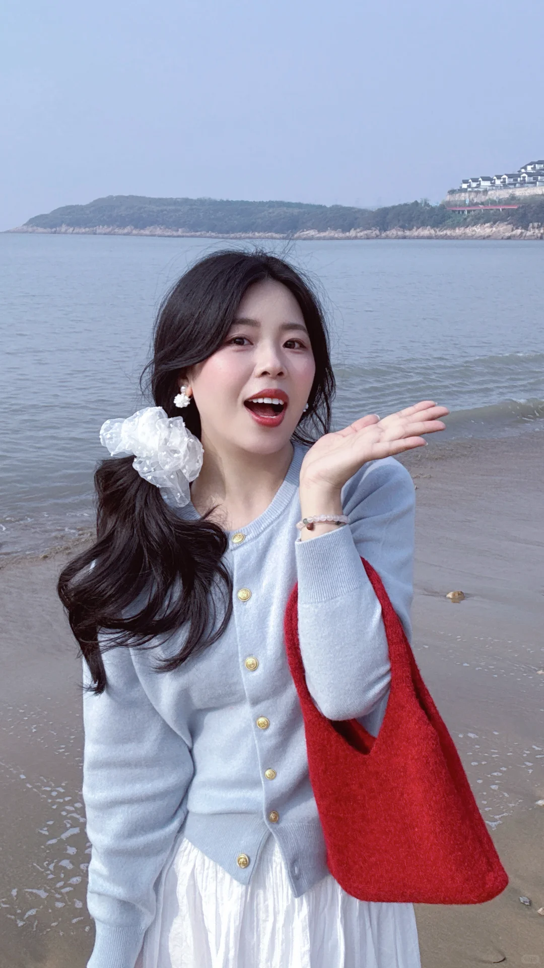 在松兰山，阴天的海边也可以拍出明媚感！