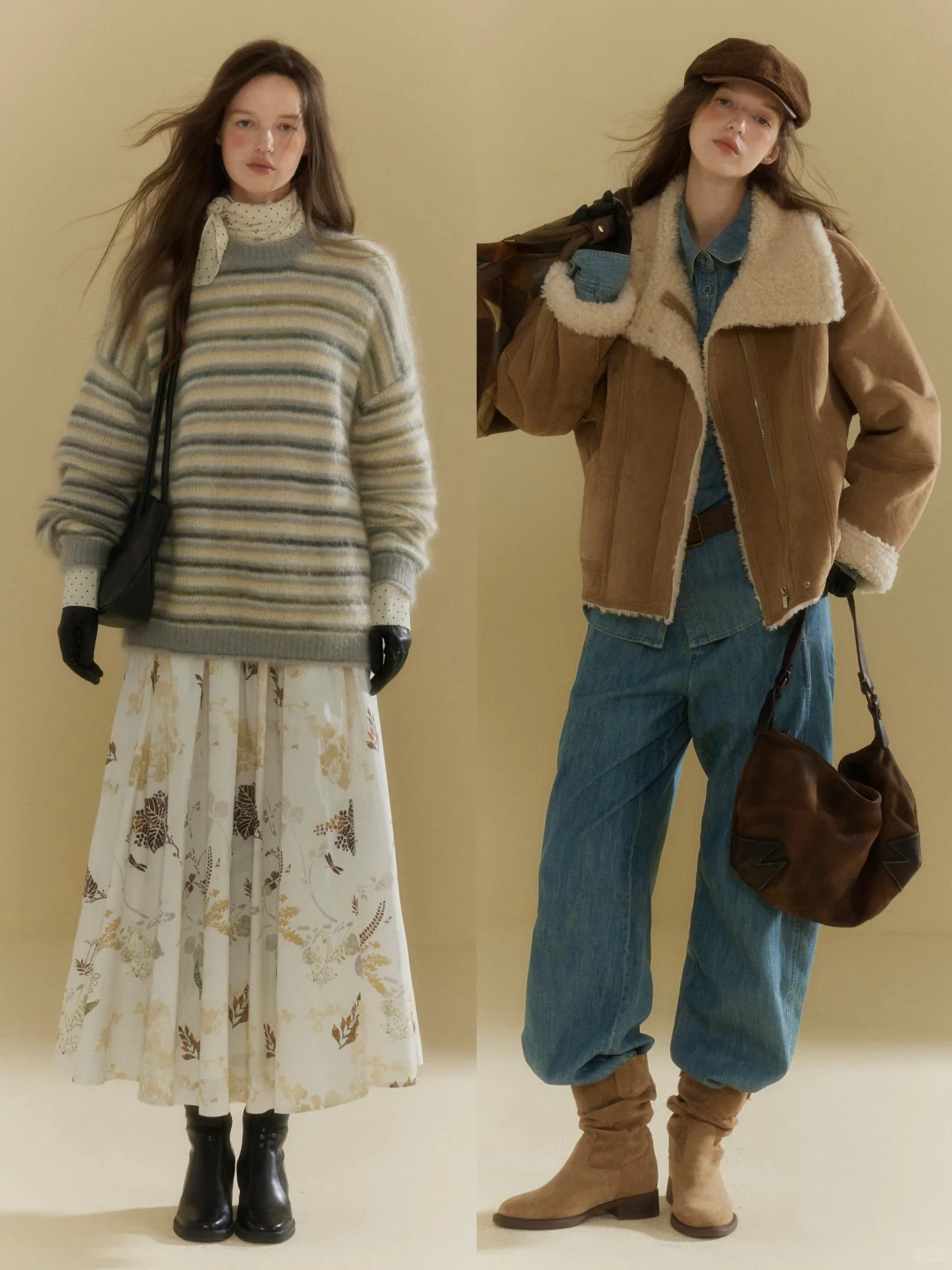 复古率性的冬日🍂浪漫洒脱法式女作家穿搭