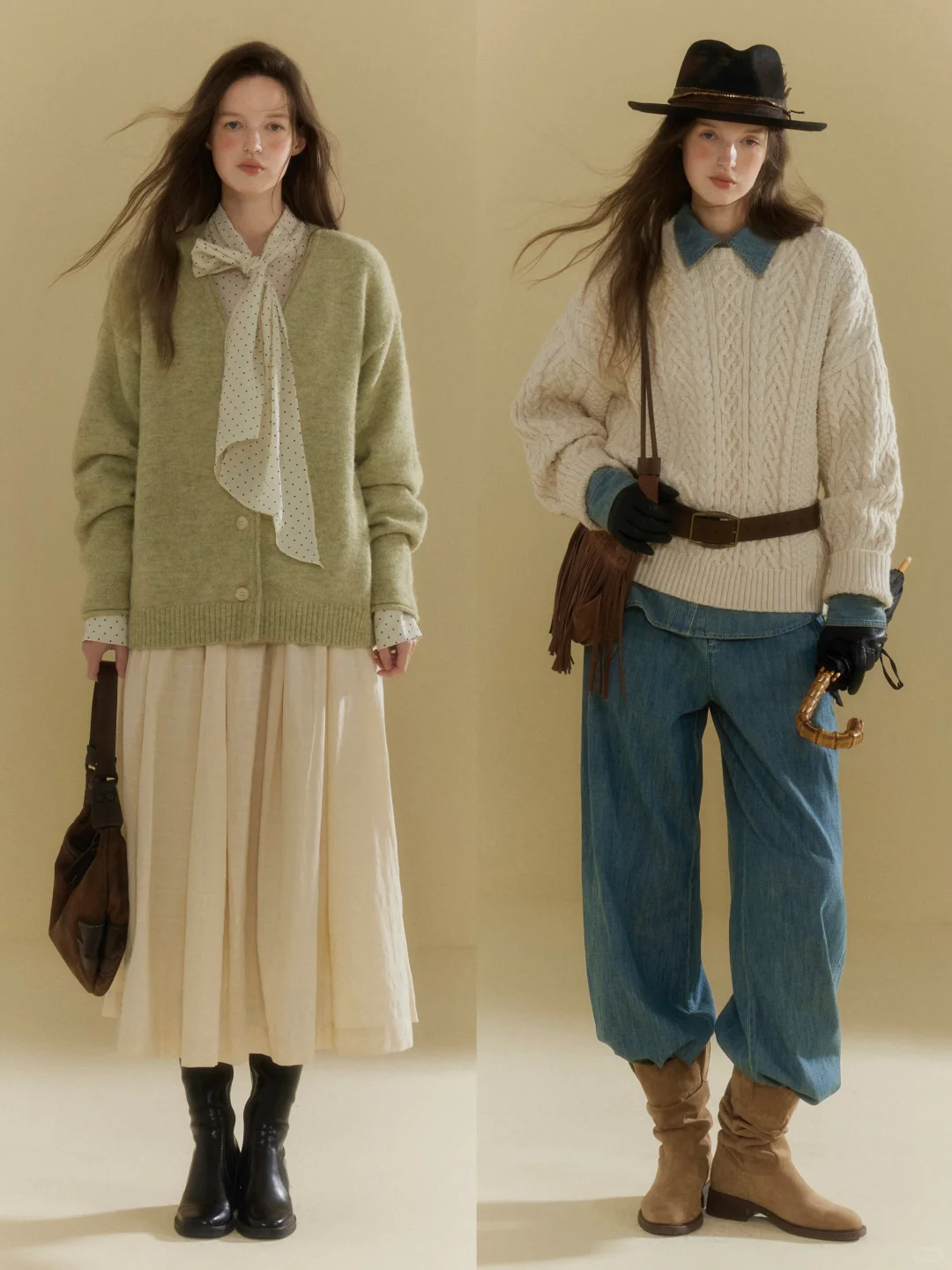 复古率性的冬日🍂浪漫洒脱法式女作家穿搭